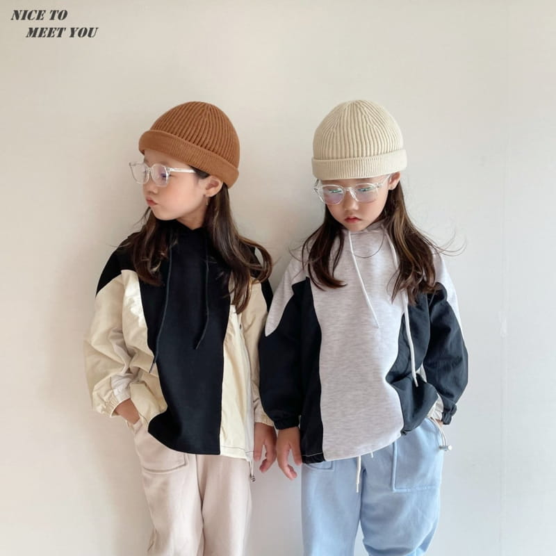 NICE TO MEET YOU - Korean Children Fashion - #Kfashion4kids - Colored Hoody - 3