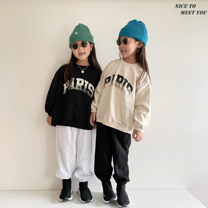 NICE TO MEET YOU - Korean Children Fashion - #Kfashion4kids - Paris Sweatshirt