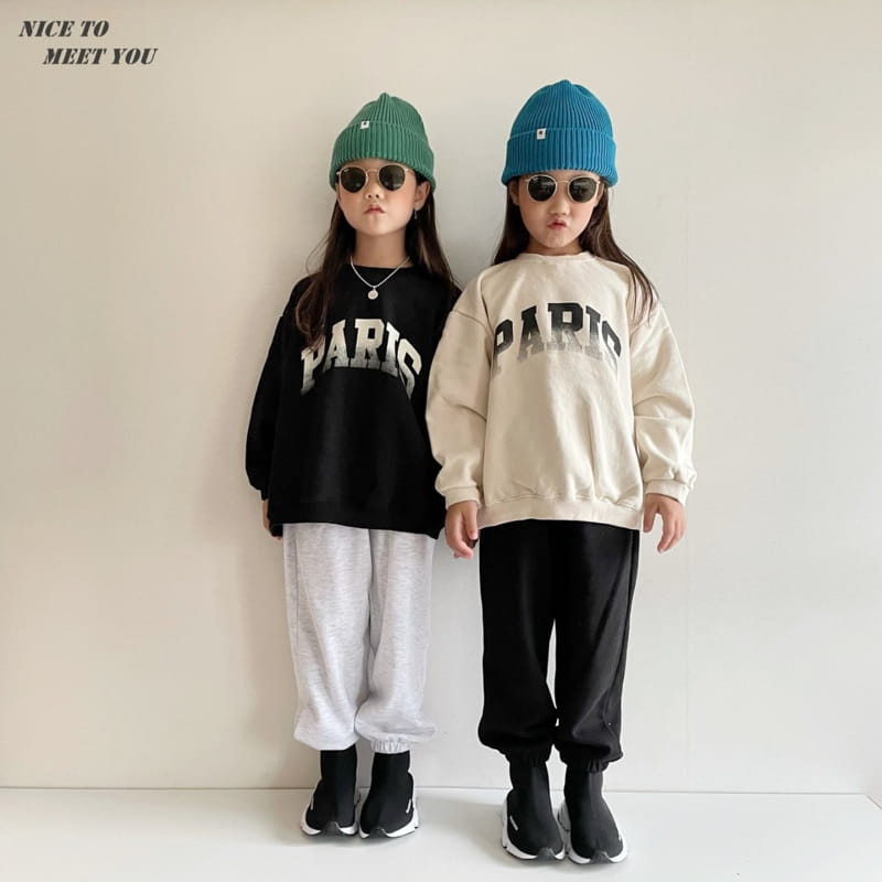 NICE TO MEET YOU - Korean Children Fashion - #Kfashion4kids - Paris Sweatshirt - 10