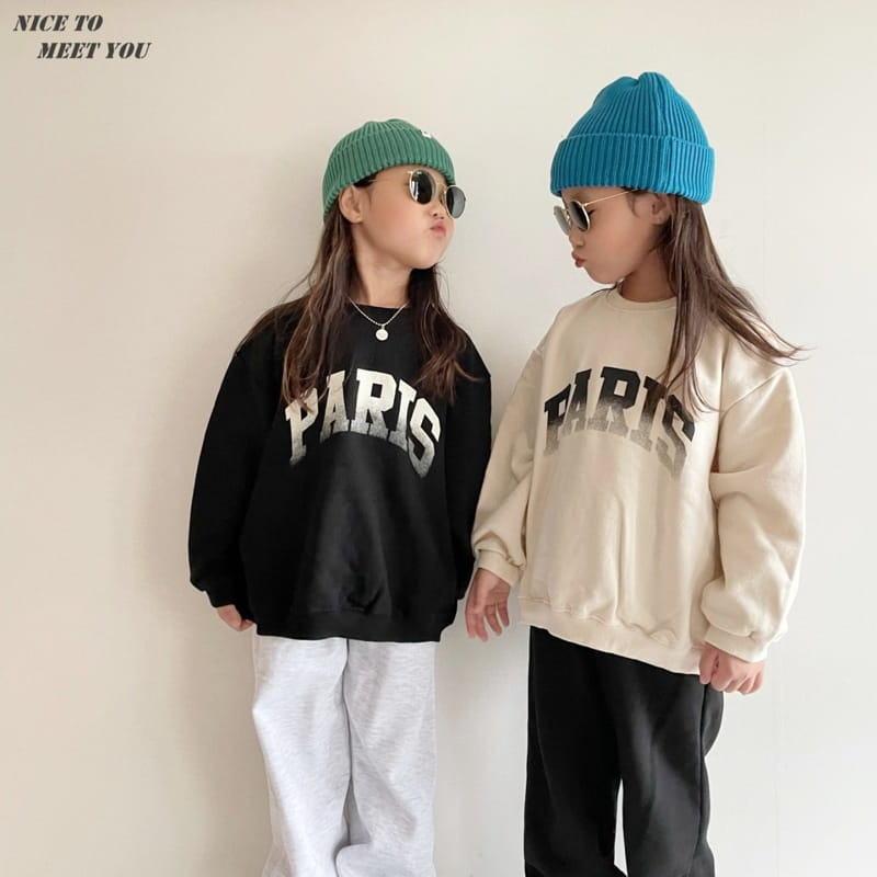 NICE TO MEET YOU - Korean Children Fashion - #Kfashion4kids - Paris Sweatshirt - 2