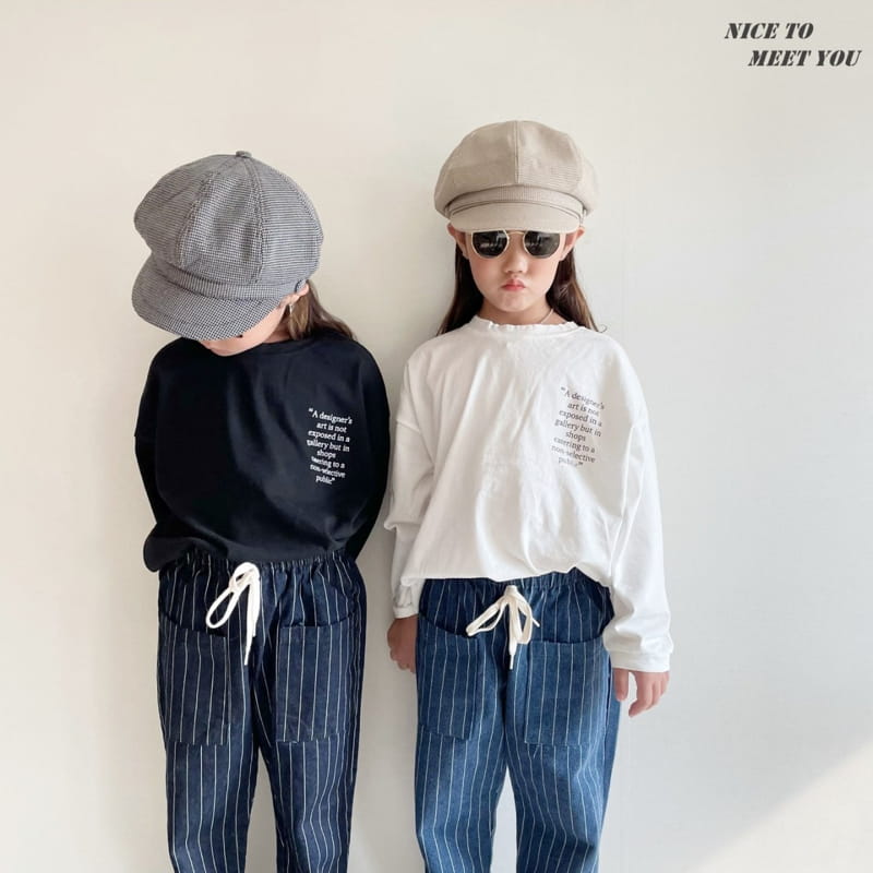 NICE TO MEET YOU - Korean Children Fashion - #Kfashion4kids - Special Denim Pants