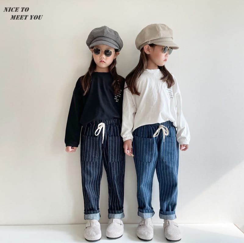 NICE TO MEET YOU - Korean Children Fashion - #Kfashion4kids - Special Denim Pants - 2