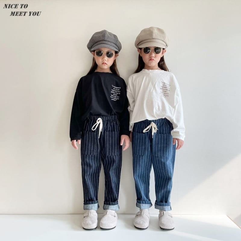 NICE TO MEET YOU - Korean Children Fashion - #Kfashion4kids - Special Denim Pants - 4