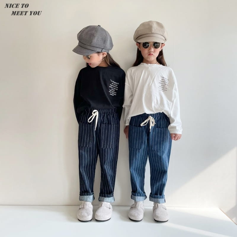 NICE TO MEET YOU - Korean Children Fashion - #Kfashion4kids - Special Denim Pants - 7