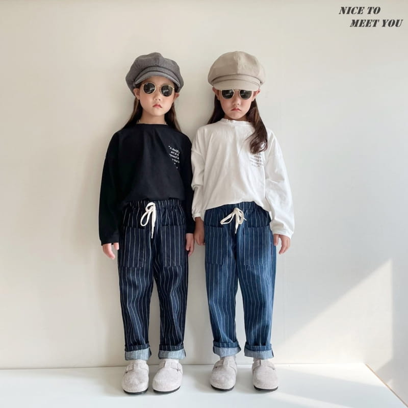 NICE TO MEET YOU - Korean Children Fashion - #Kfashion4kids - Special Denim Pants - 8