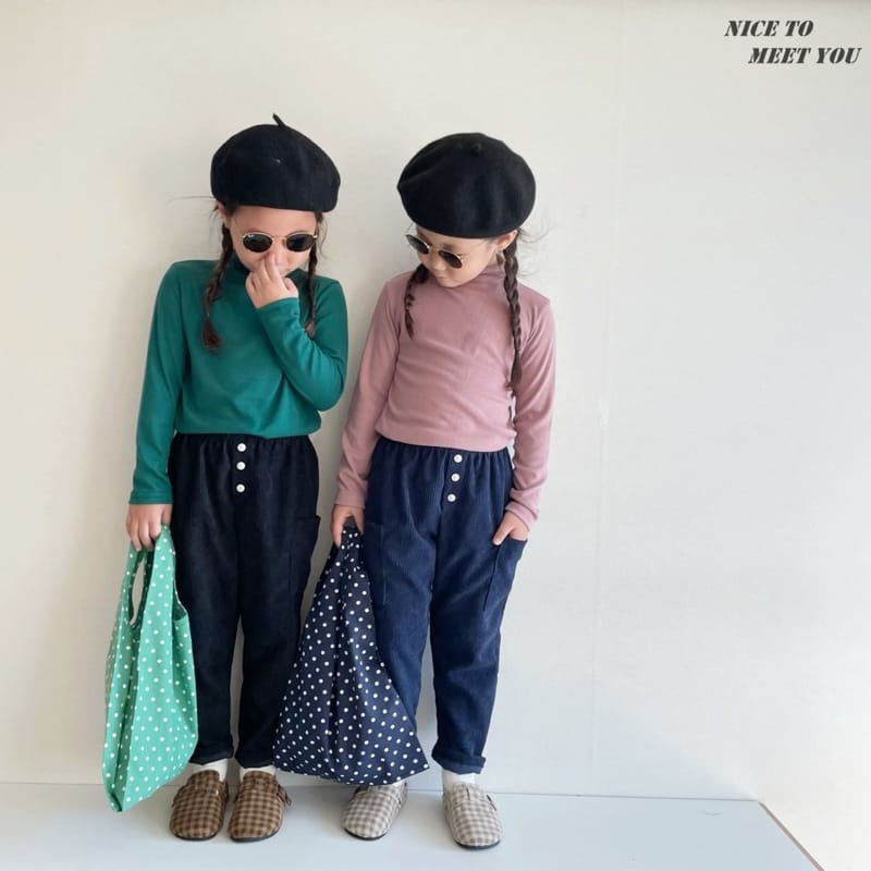 NICE TO MEET YOU - Korean Children Fashion - #Kfashion4kids - Latte Turtleneck Tee - 12
