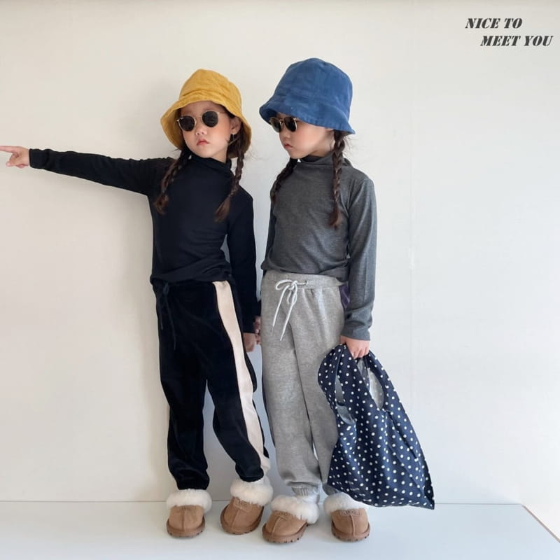 NICE TO MEET YOU - Korean Children Fashion - #Kfashion4kids - Latte Turtleneck Tee - 6