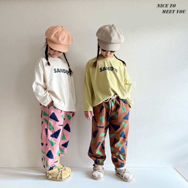 NICE TO MEET YOU - Korean Children Fashion - #Kfashion4kids - Block Jogger Pants - 10