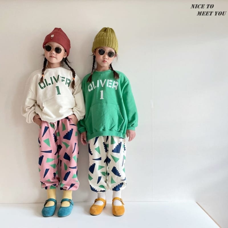 NICE TO MEET YOU - Korean Children Fashion - #Kfashion4kids - Block Jogger Pants - 12
