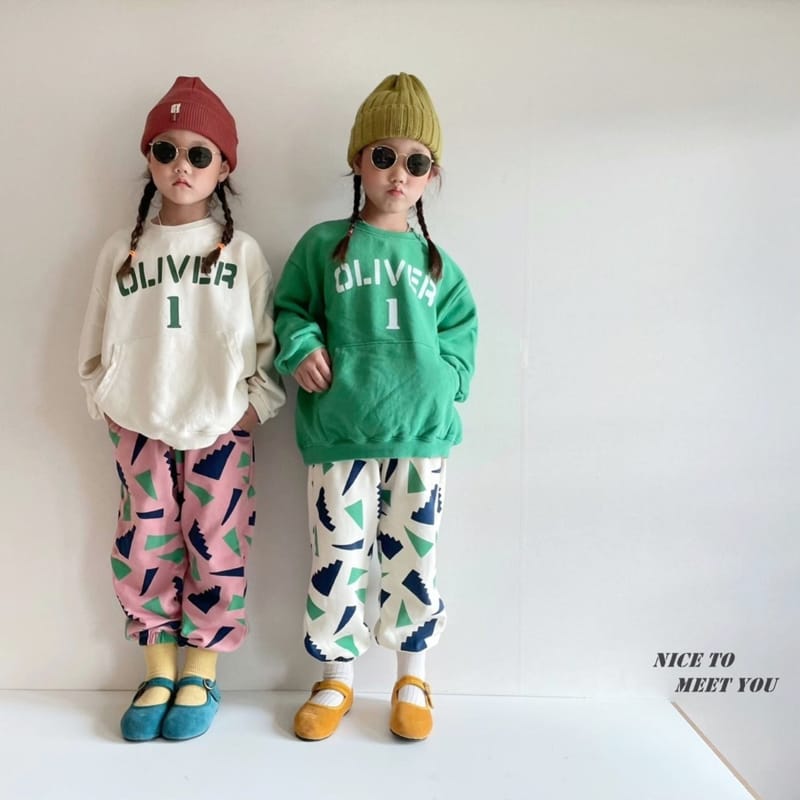 NICE TO MEET YOU - Korean Children Fashion - #Kfashion4kids - Block Jogger Pants - 6