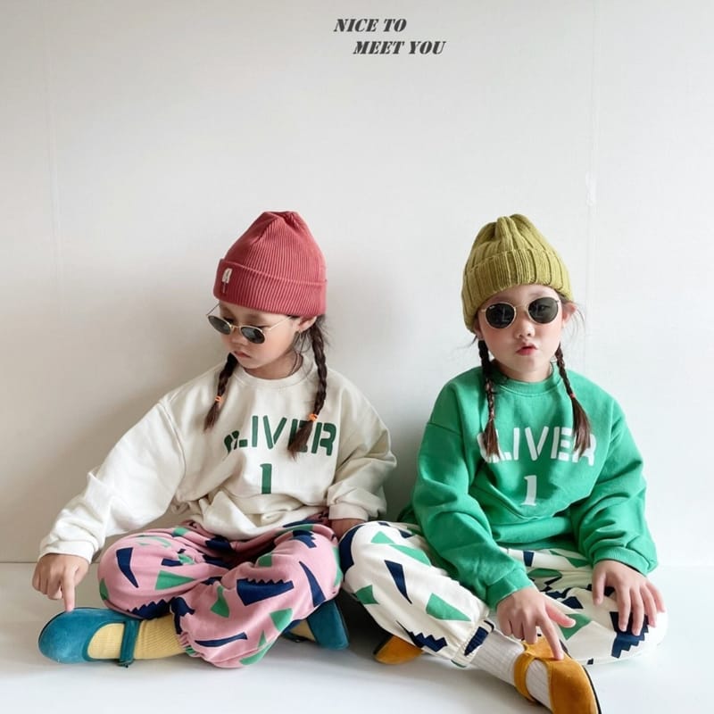NICE TO MEET YOU - Korean Children Fashion - #Kfashion4kids - Block Jogger Pants - 7