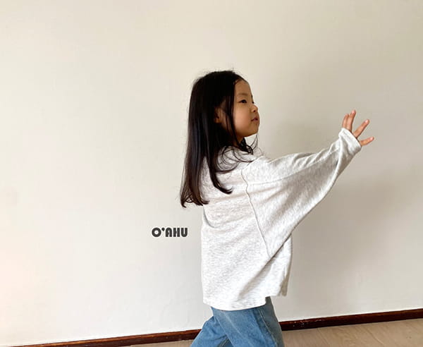 O'AHU - Korean Children Fashion - #Kfashion4kids - Half Moon Loose Sweatshirt with Mom