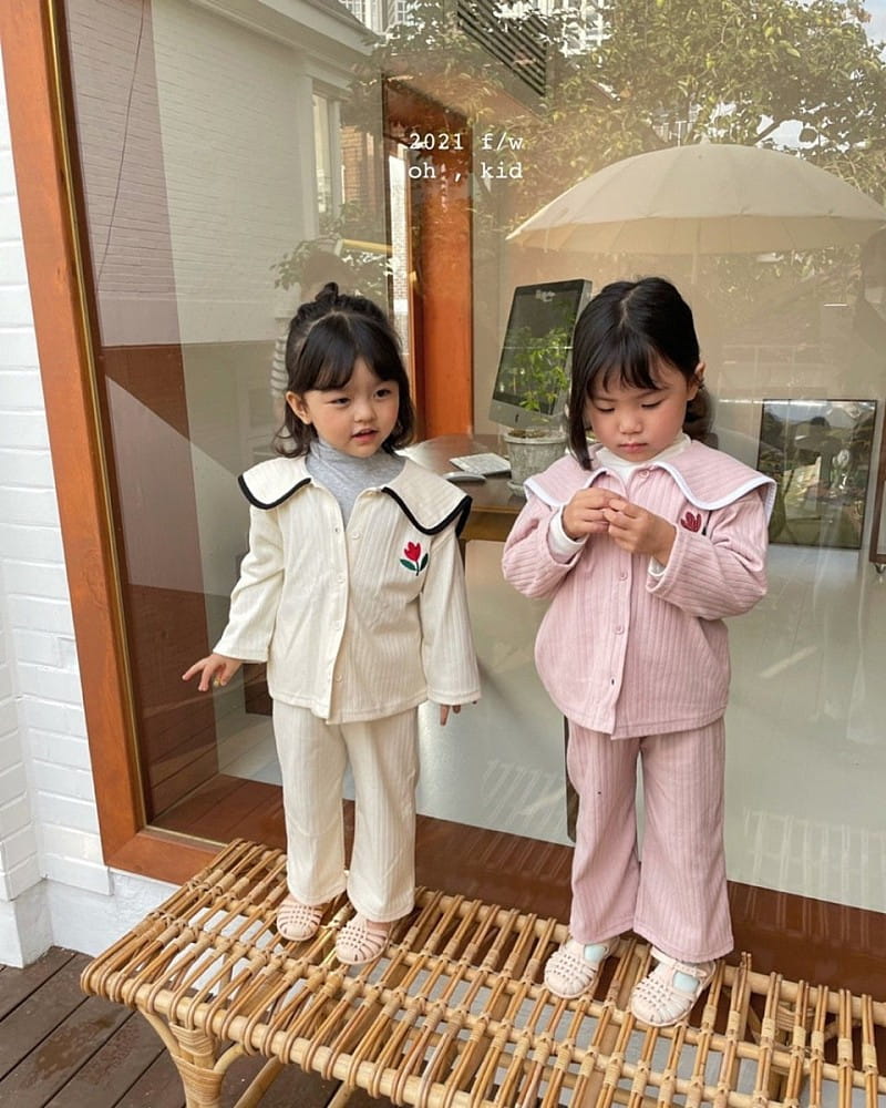 OH KID - Korean Children Fashion - #Kfashion4kids - Sailor Embroidery Cardigan - 4