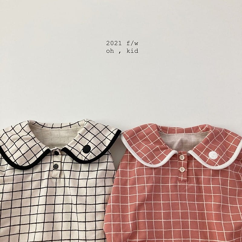 OH KID - Korean Children Fashion - #Kfashion4kids - Chess Top Bottom Set - 7