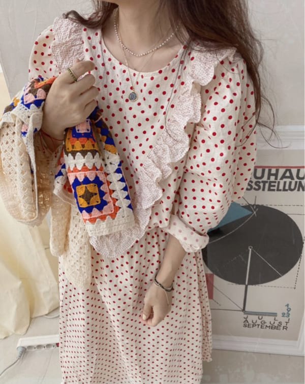 OJODEPAPA - Korean Children Fashion - #Kfashion4kids - Mom Polca One-piece - 2