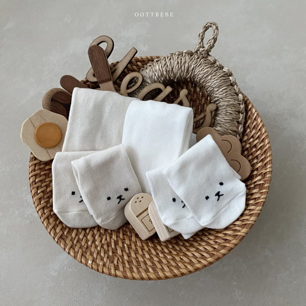 OOTT BEBE - Korean Children Fashion - #Kfashion4kids - Bear Tights with Socks