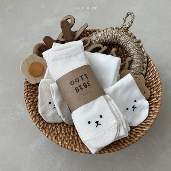 OOTT BEBE - Korean Children Fashion - #Kfashion4kids - Bear Tights with Socks - 11