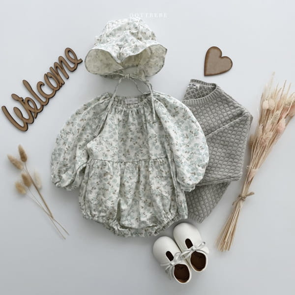 OOTT BEBE - Korean Children Fashion - #Kfashion4kids - Popcorn Shirring Bodysuit with Bonnet - 10