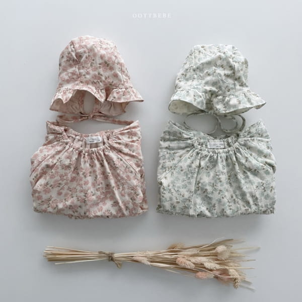 OOTT BEBE - Korean Children Fashion - #Kfashion4kids - Popcorn Shirring Bodysuit with Bonnet - 8
