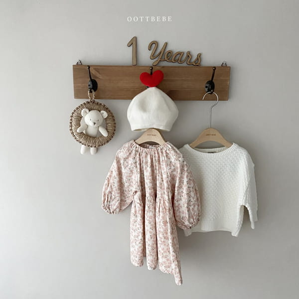 OOTT BEBE - Korean Children Fashion - #Kfashion4kids - Popcorn Shirring One-piece - 3