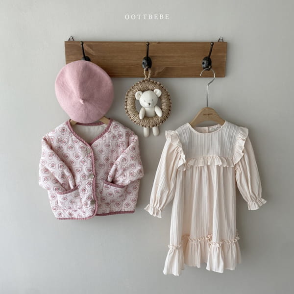 OOTT BEBE - Korean Children Fashion - #Kfashion4kids - Chalala Frill One-piece