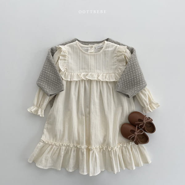 OOTT BEBE - Korean Children Fashion - #Kfashion4kids - Chalala Frill One-piece - 6