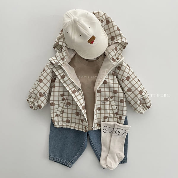 OOTT BEBE - Korean Children Fashion - #Kfashion4kids - Teddy Windbreaker