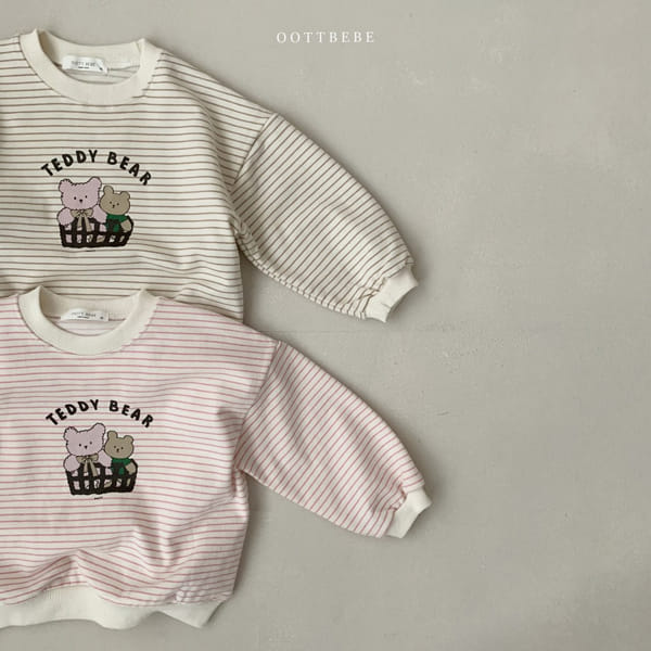 OOTT BEBE - Korean Children Fashion - #Kfashion4kids - Basket Bear Sweatshirt