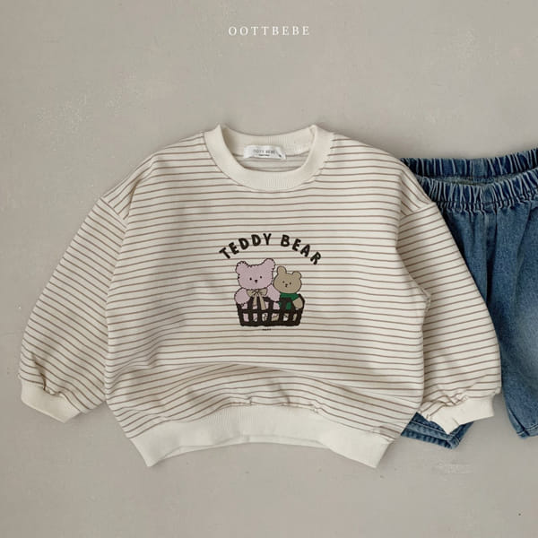 OOTT BEBE - Korean Children Fashion - #Kfashion4kids - Basket Bear Sweatshirt - 3