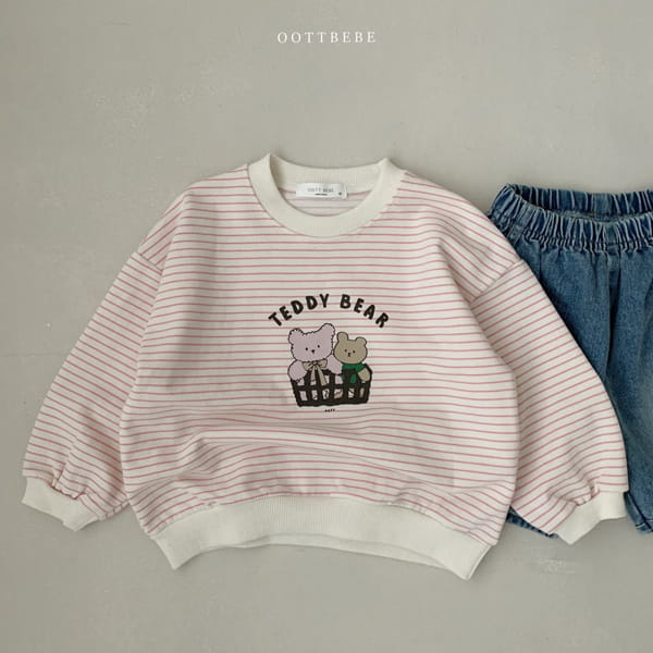 OOTT BEBE - Korean Children Fashion - #Kfashion4kids - Basket Bear Sweatshirt - 4