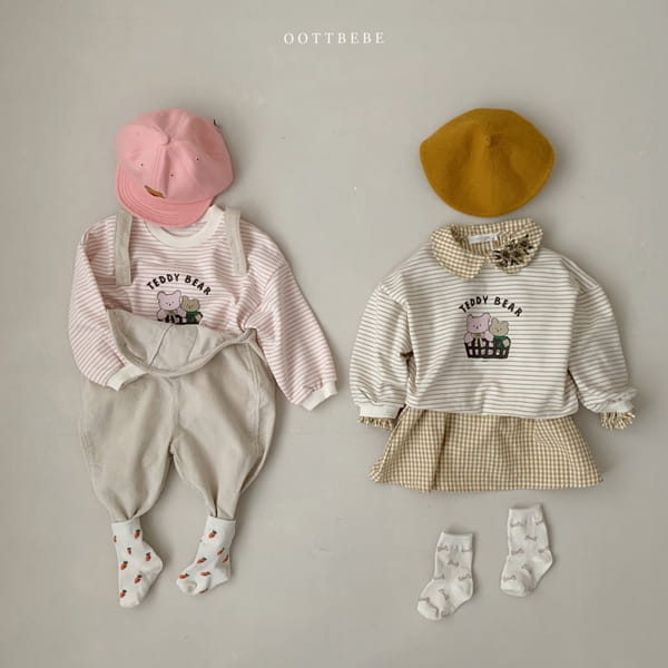 OOTT BEBE - Korean Children Fashion - #Kfashion4kids - Basket Bear Sweatshirt - 5