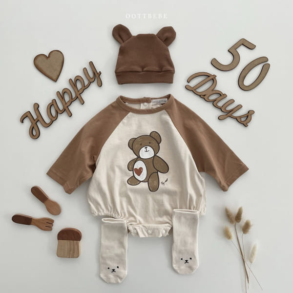 OOTT BEBE - Korean Children Fashion - #Kfashion4kids - Thank You Raglan Bodysuit - 2