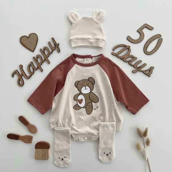 OOTT BEBE - Korean Children Fashion - #Kfashion4kids - Thank You Raglan Bodysuit - 3