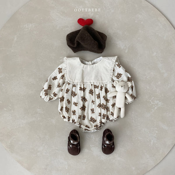 OOTT BEBE - Korean Children Fashion - #Kfashion4kids - Square Shirring Bodysuit - 4