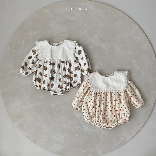 OOTT BEBE - Korean Children Fashion - #Kfashion4kids - Square Shirring Bodysuit - 6