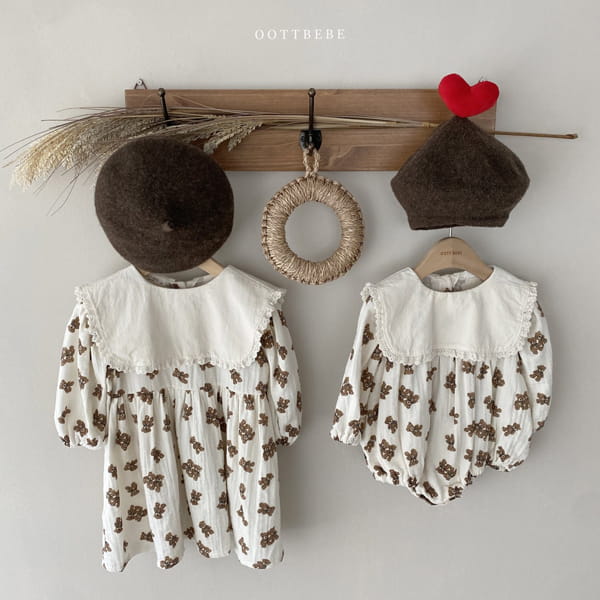 OOTT BEBE - Korean Children Fashion - #Kfashion4kids - Square Shirring Bodysuit - 9