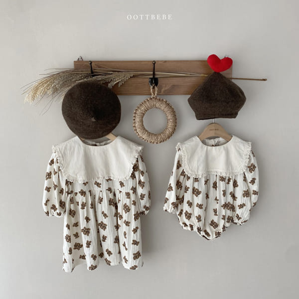 OOTT BEBE - Korean Children Fashion - #Kfashion4kids - Square Collar One-piece - 11