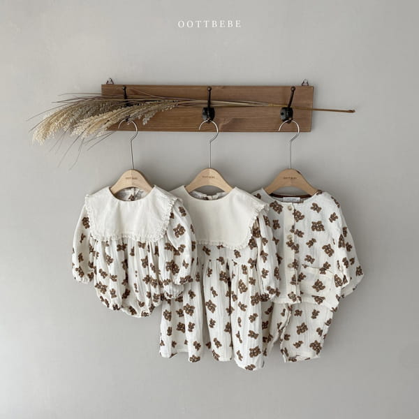OOTT BEBE - Korean Children Fashion - #Kfashion4kids - Square Collar One-piece - 12