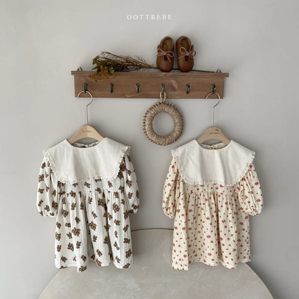 OOTT BEBE - Korean Children Fashion - #Kfashion4kids - Square Collar One-piece - 4