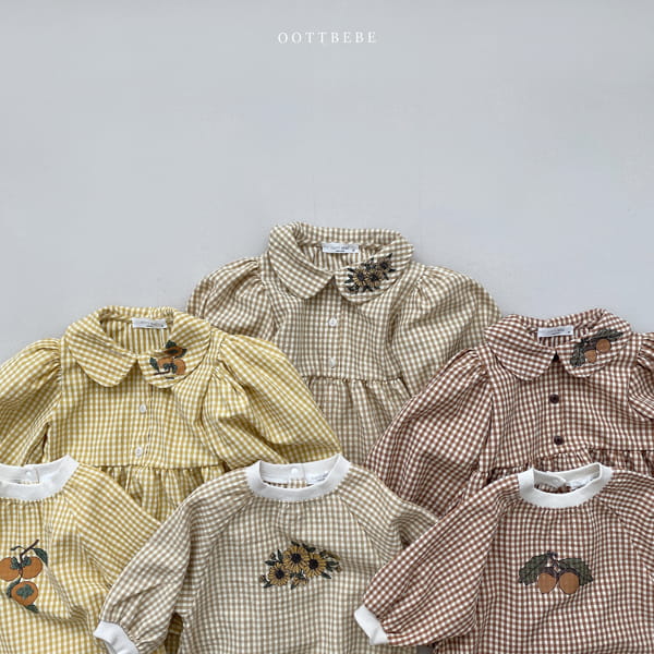 OOTT BEBE - Korean Children Fashion - #Kfashion4kids - Autumn Check Bodysuit - 12