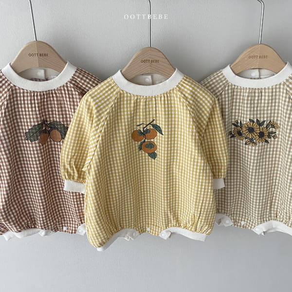 OOTT BEBE - Korean Children Fashion - #Kfashion4kids - Autumn Check Bodysuit - 2