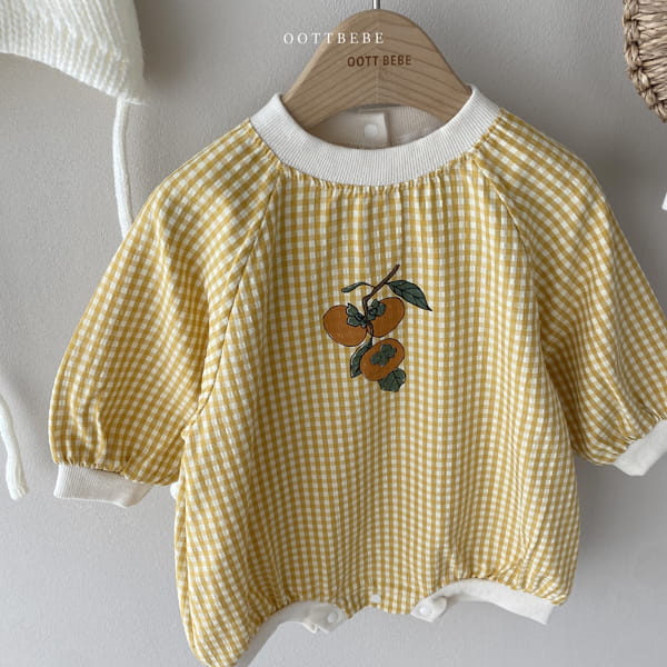 OOTT BEBE - Korean Children Fashion - #Kfashion4kids - Autumn Check Bodysuit - 9
