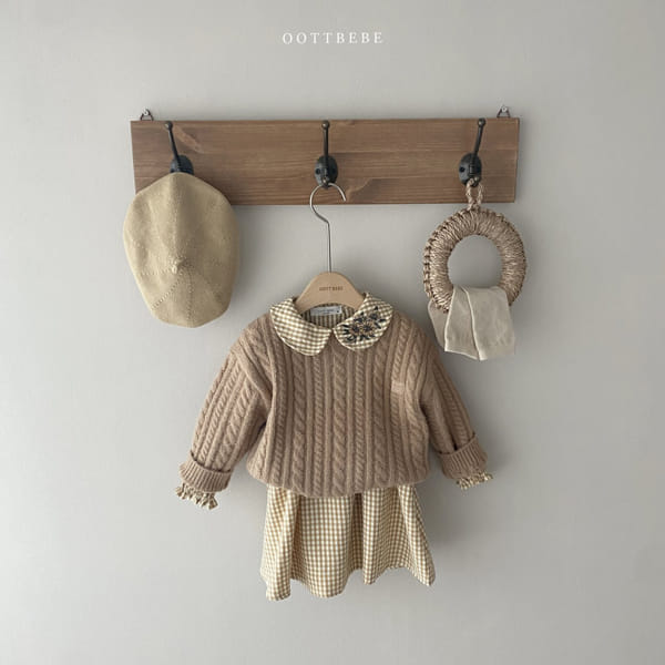 OOTT BEBE - Korean Children Fashion - #Kfashion4kids - Autumn Check One-piece