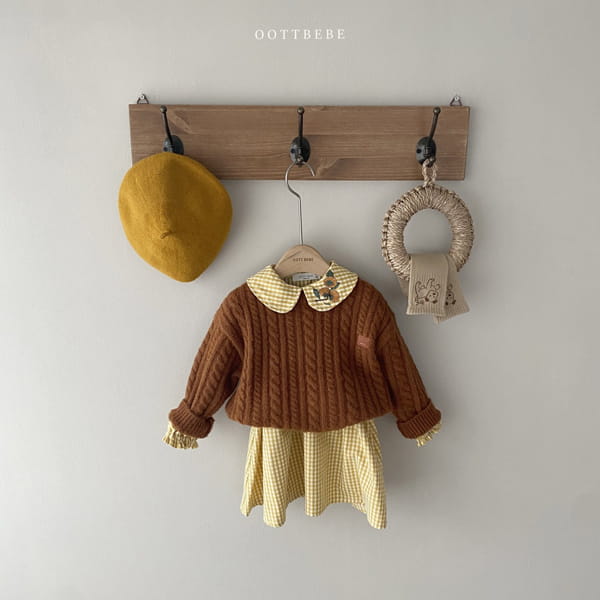 OOTT BEBE - Korean Children Fashion - #Kfashion4kids - Autumn Check One-piece - 3