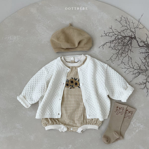 OOTT BEBE - Korean Children Fashion - #Kfashion4kids - Embosing Knit Cardigan - 12
