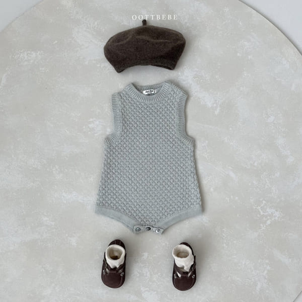 OOTT BEBE - Korean Children Fashion - #Kfashion4kids - Embosing Knit Bodysuit - 10