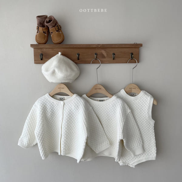 OOTT BEBE - Korean Children Fashion - #Kfashion4kids - Embosing Knit Bodysuit - 3