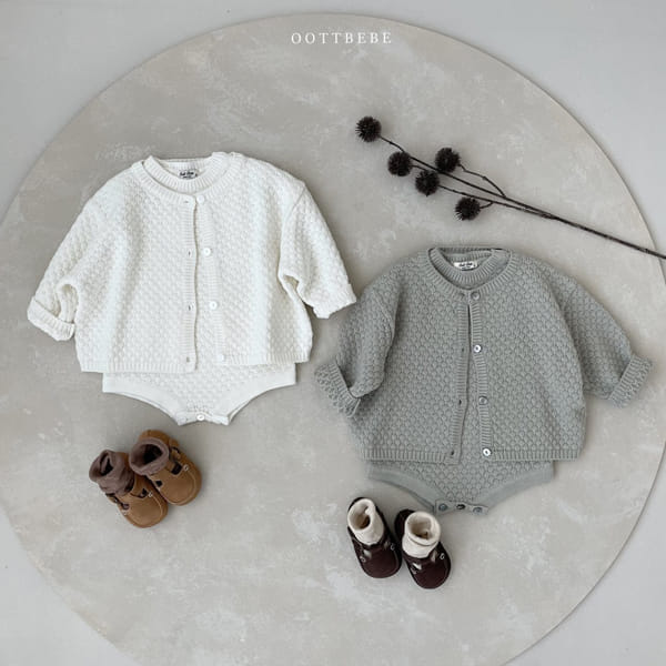 OOTT BEBE - Korean Children Fashion - #Kfashion4kids - Embosing Knit Bodysuit - 5