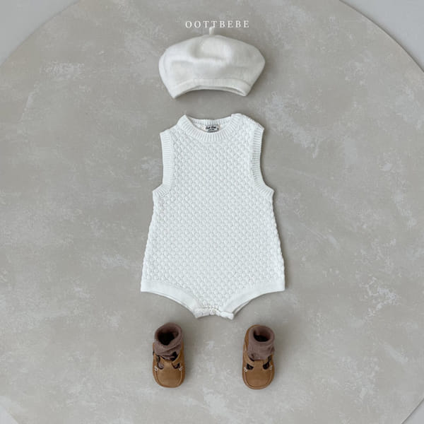OOTT BEBE - Korean Children Fashion - #Kfashion4kids - Embosing Knit Bodysuit - 9