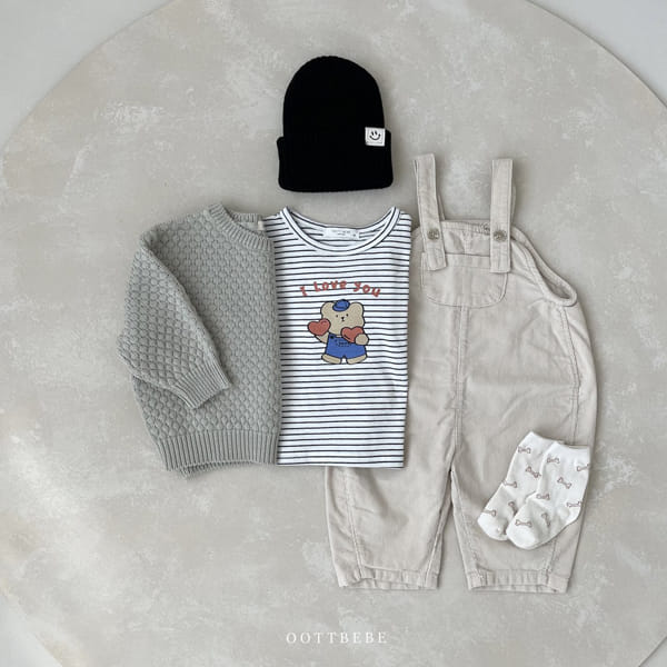 OOTT BEBE - Korean Children Fashion - #Kfashion4kids - Embosing Knit Pullover - 6